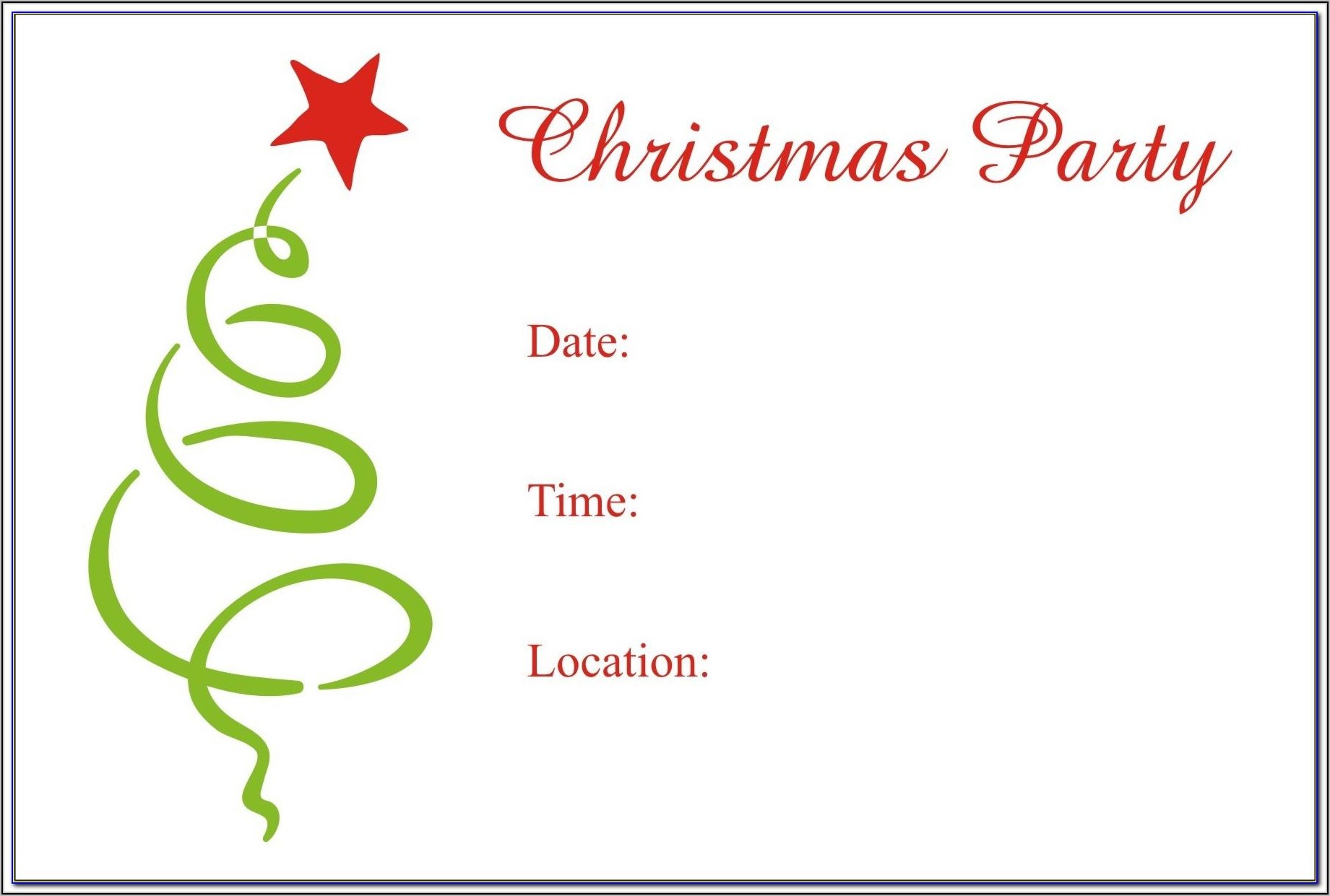 Christmas Invitation Cards Templates Free Download