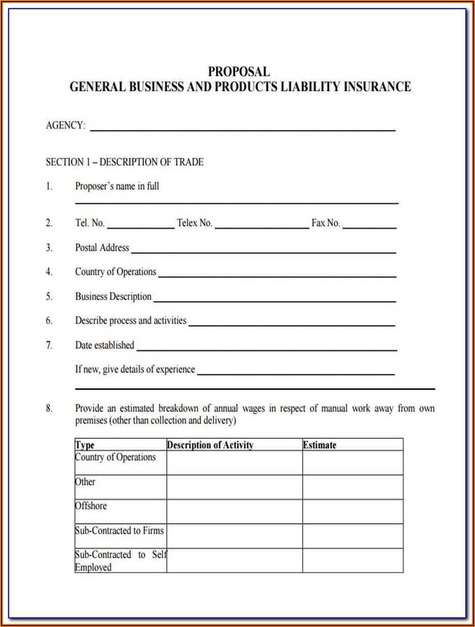 Commercial General Liability Coverage Form