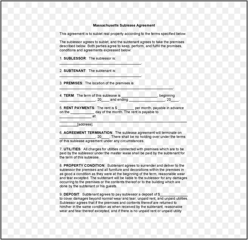 Commercial Property Lease Agreement Sample