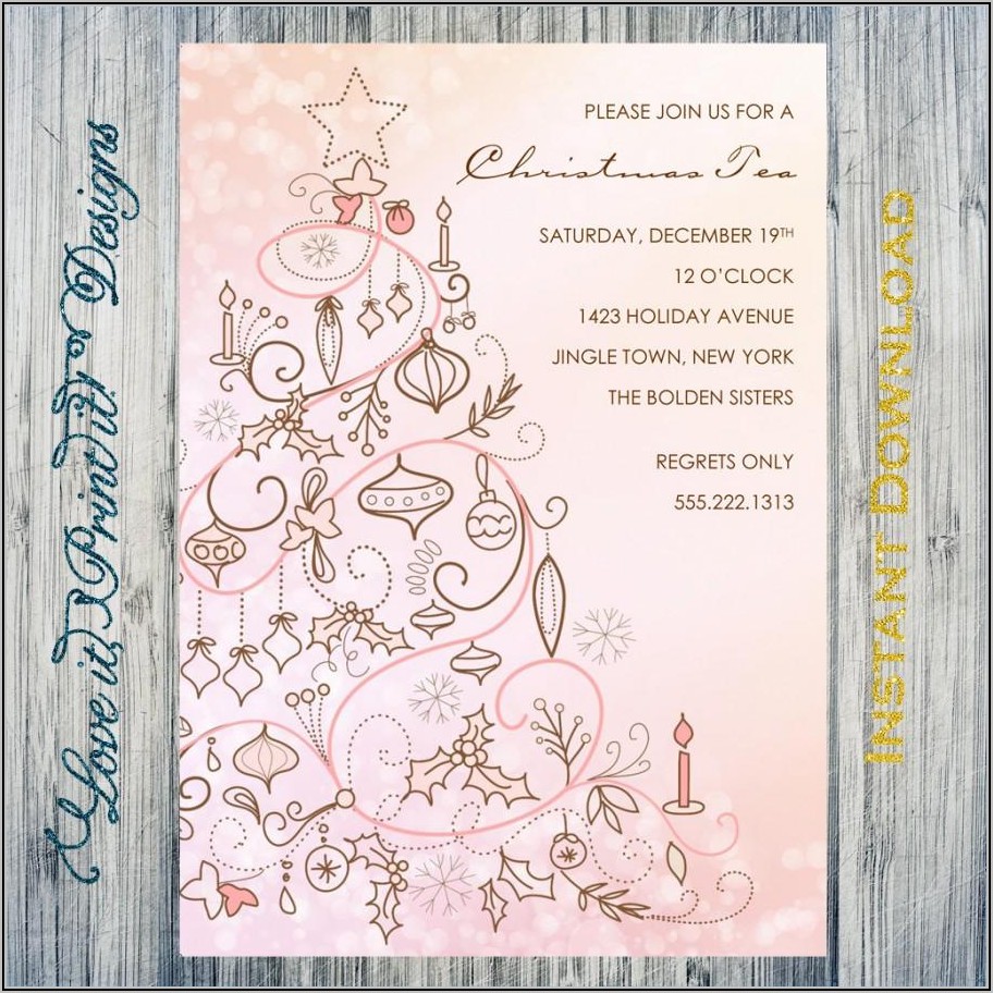 Downloadable Free Christmas Invitation Templates Word