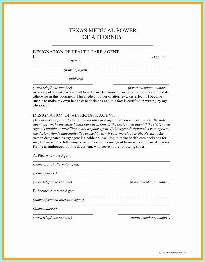 Durable Power Of Attorney Form Nc Free