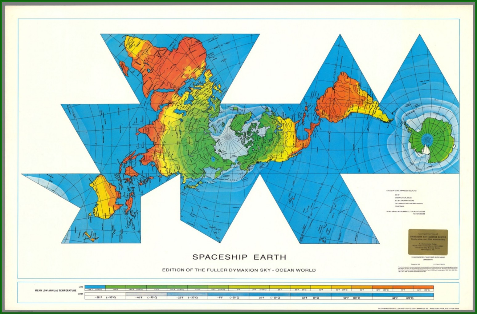 Dymaxion Sky Ocean World Map