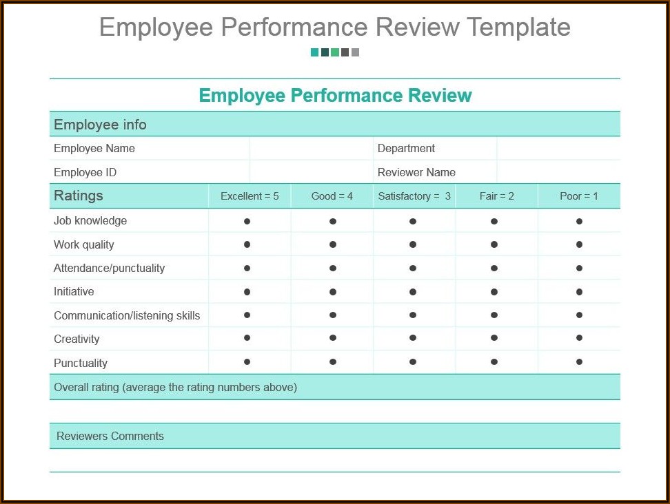 Employe Evaluation Template