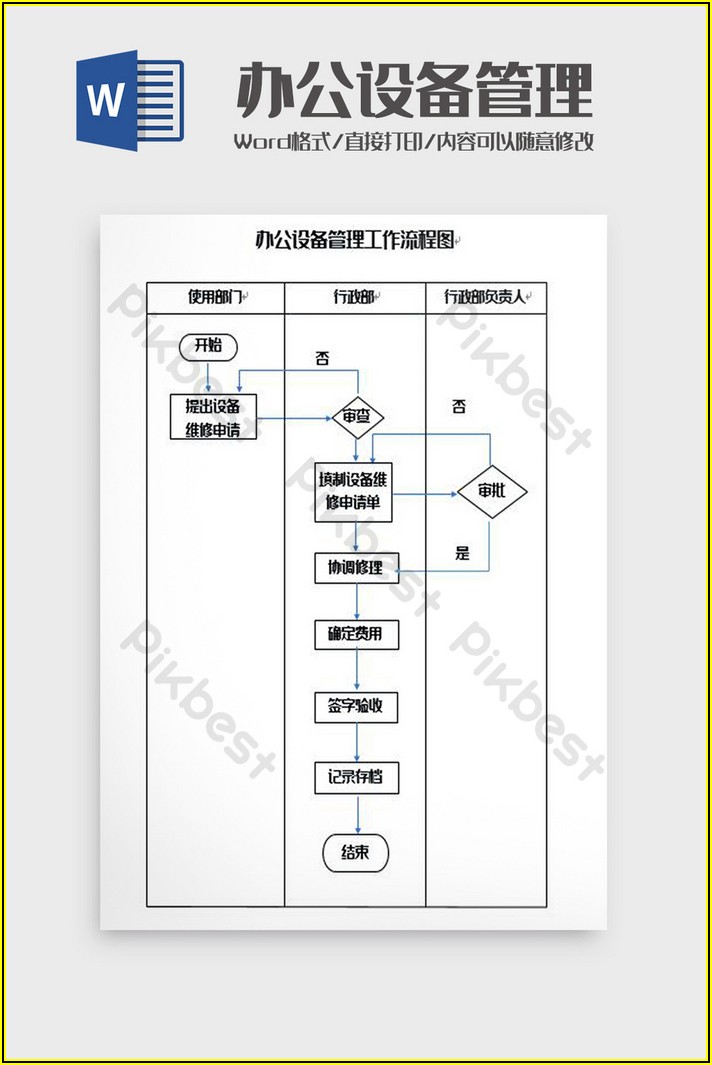 Flow Chart Template Free Download Word