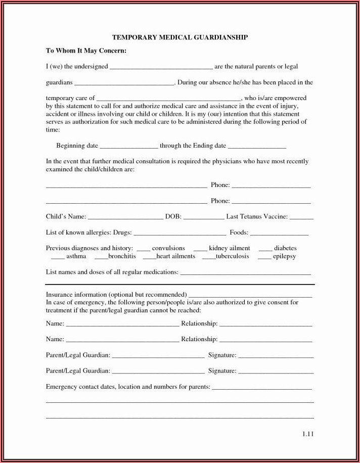 Forms For Guardianship Of A Minor Child In Texas