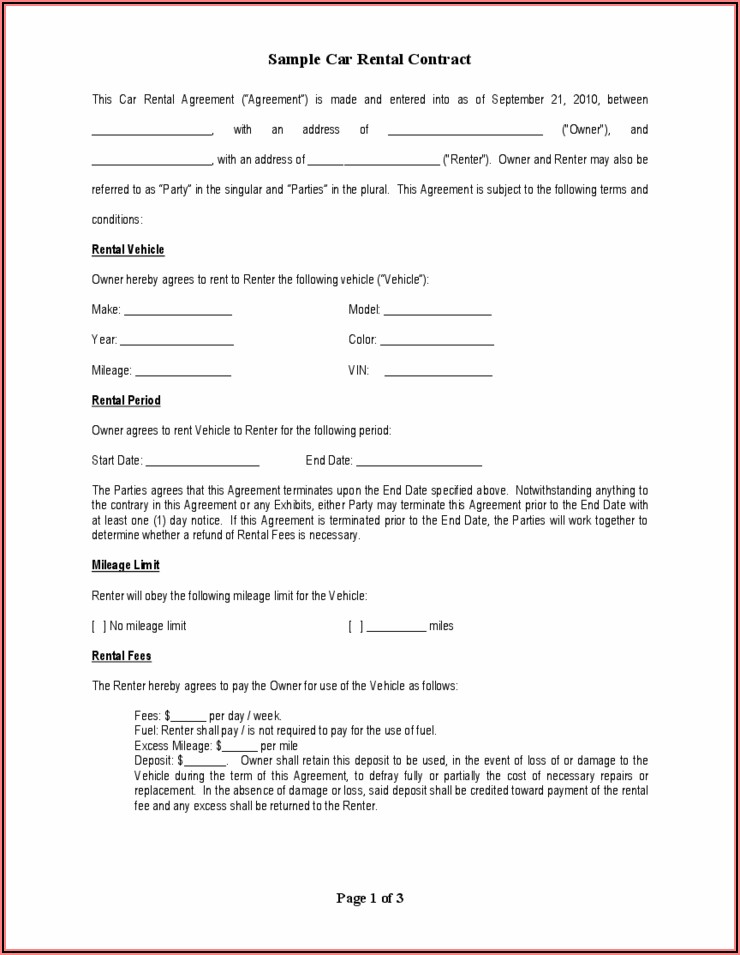 Free Commercial Truck Lease Agreement Form