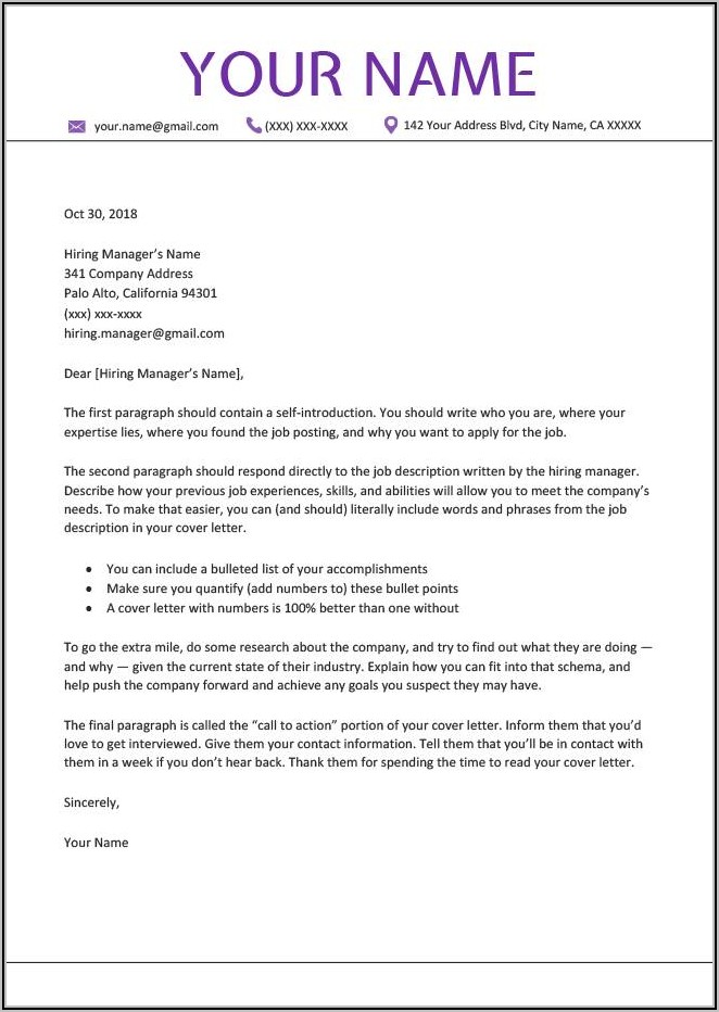 Free Cover Letter Template Download Word