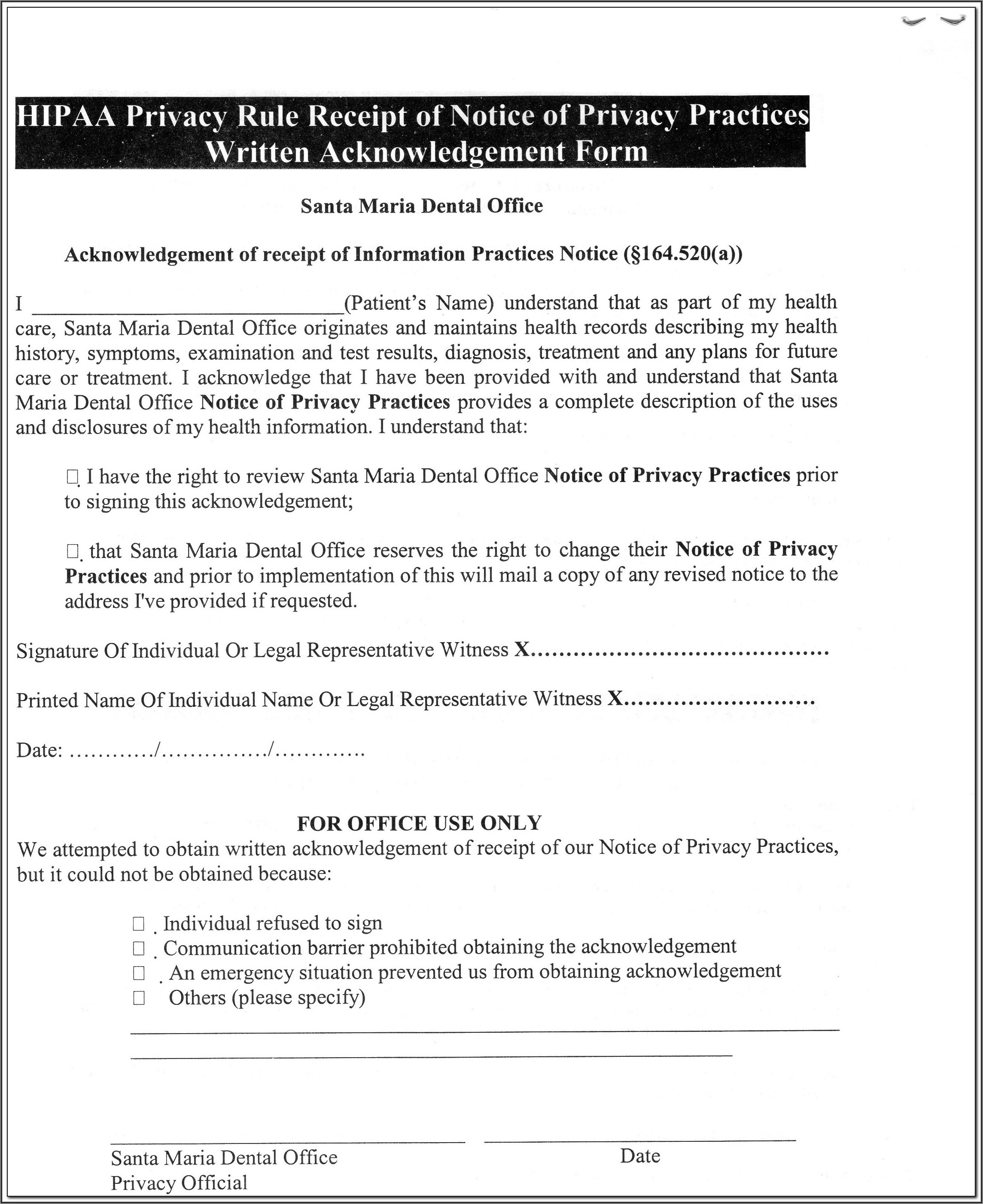 Free Dental Charting Forms