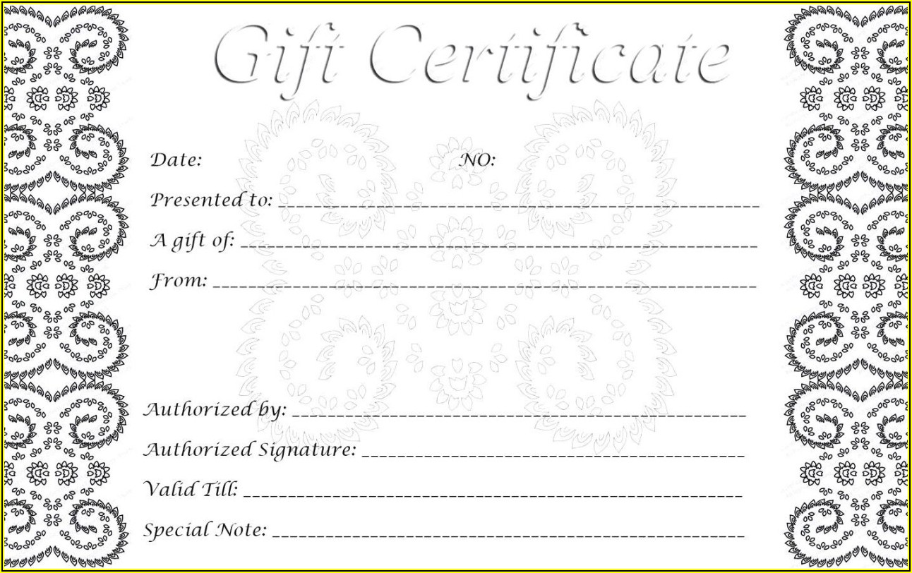 Free Printable Beauty Salon Gift Certificate Templates