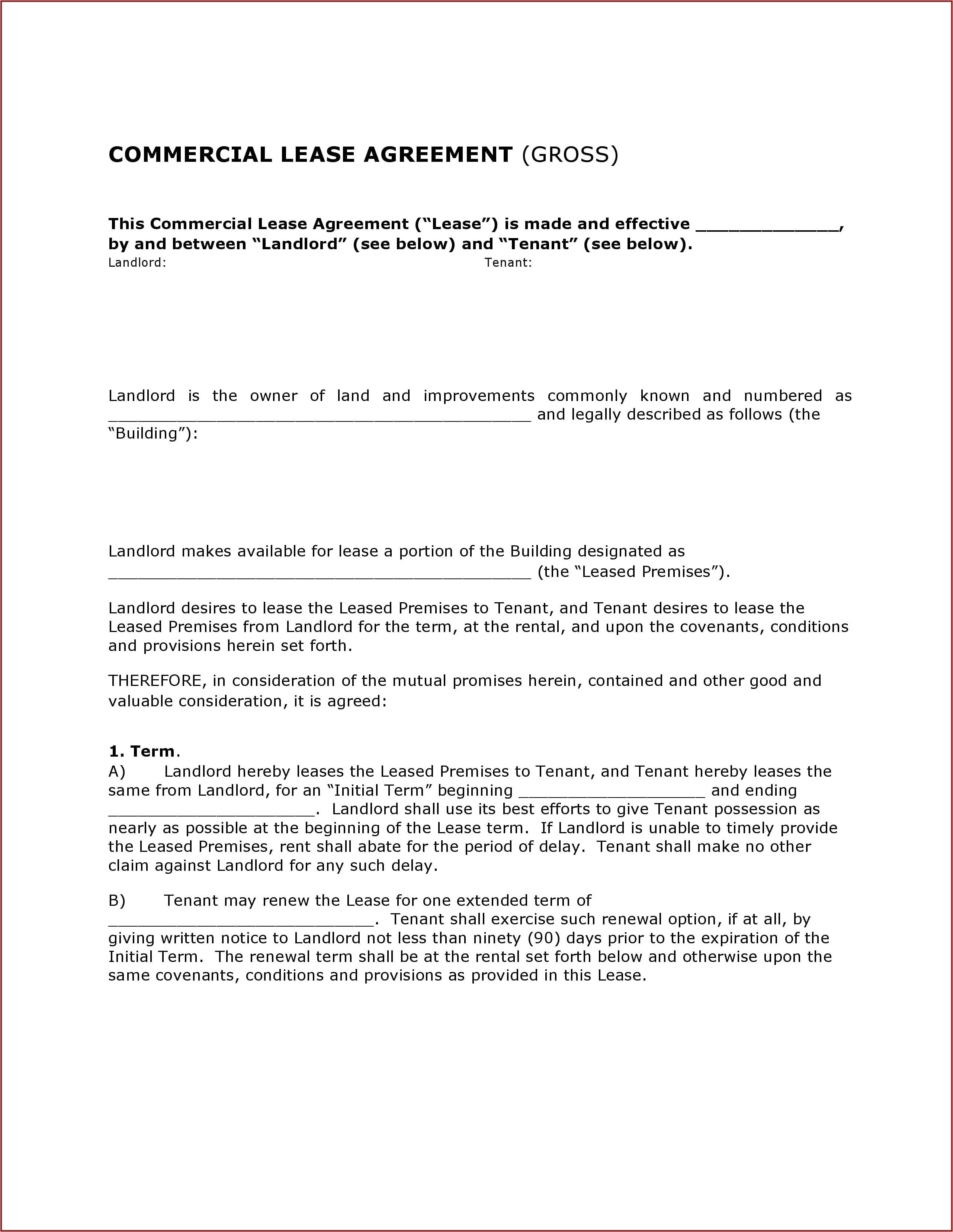 Free Texas Residential Lease Agreement Template