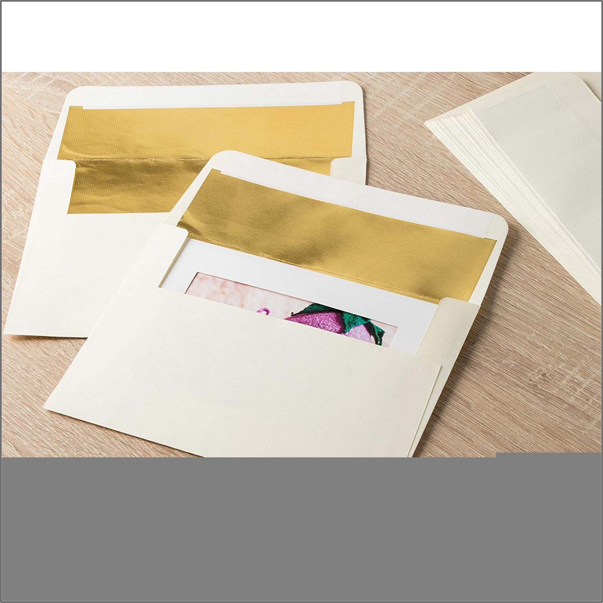 Gold Foil Lined Envelopes 5x7