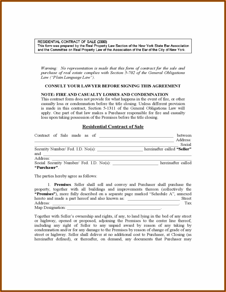 House Purchase Agreement Form Ontario