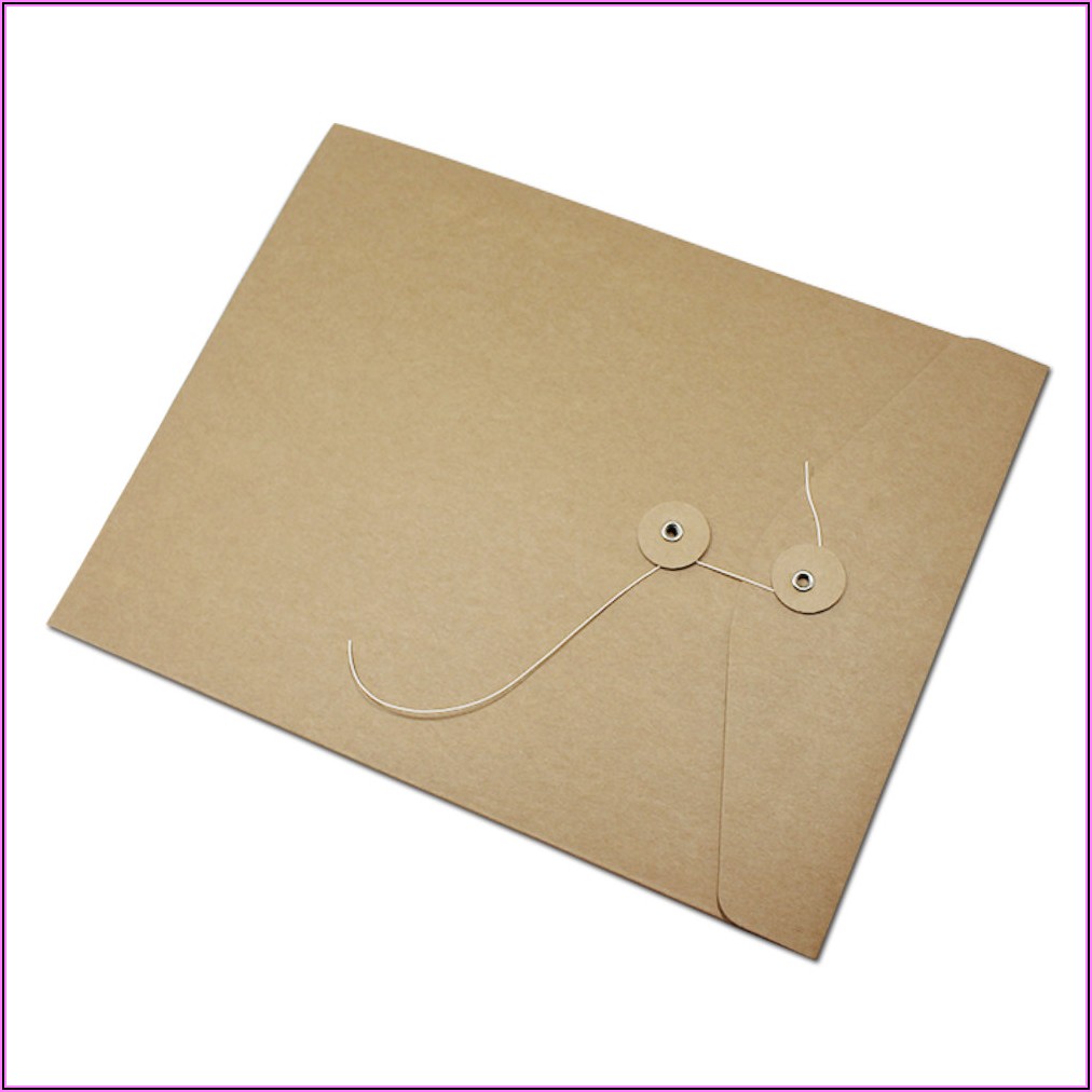 Kraft Button And String Envelopes
