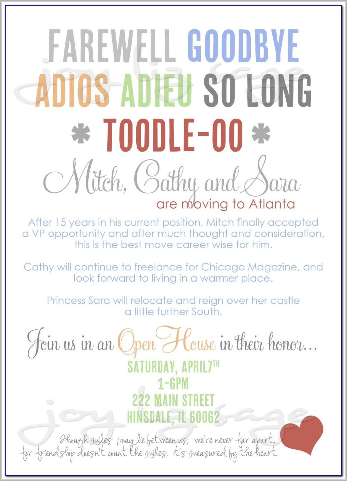 Lunch Party Invitation Email Template