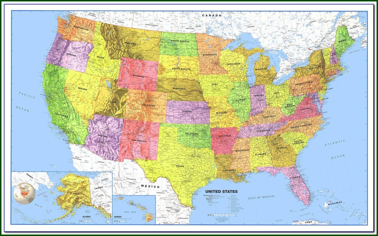 Map Of The 48 Contiguous United States