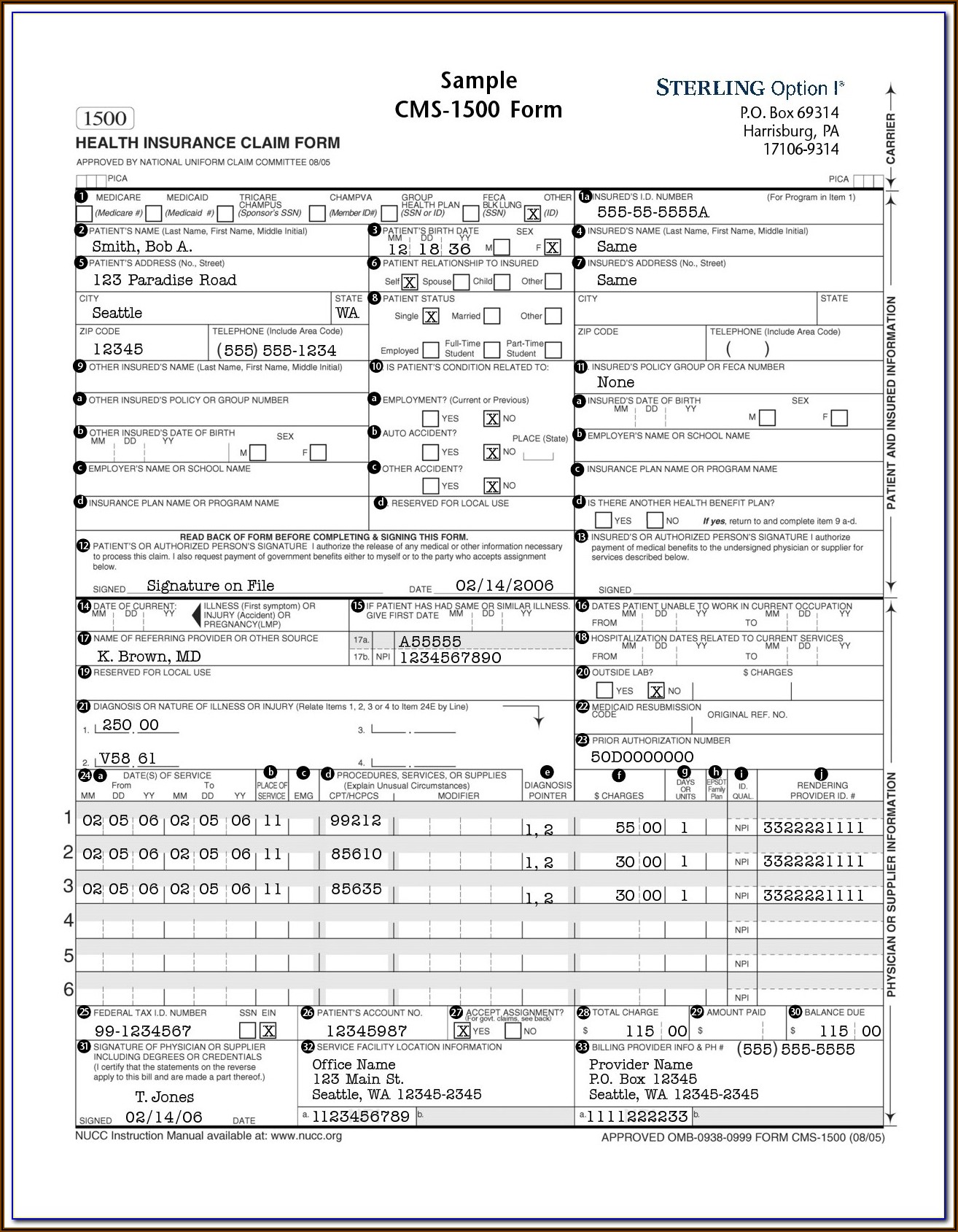 Medicare Form 1500 Instructions Form Resume Examples QJ9el08B2m