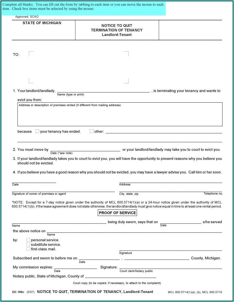 Michigan Promissory Note Form Free