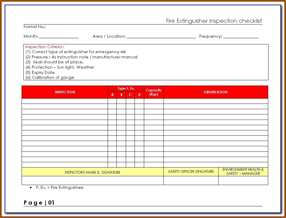 Monthly Ust Inspection Form