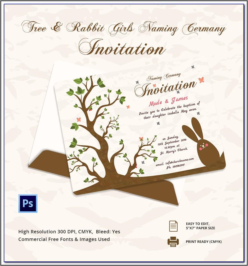 Naming Ceremony Invitation Templates Free Download