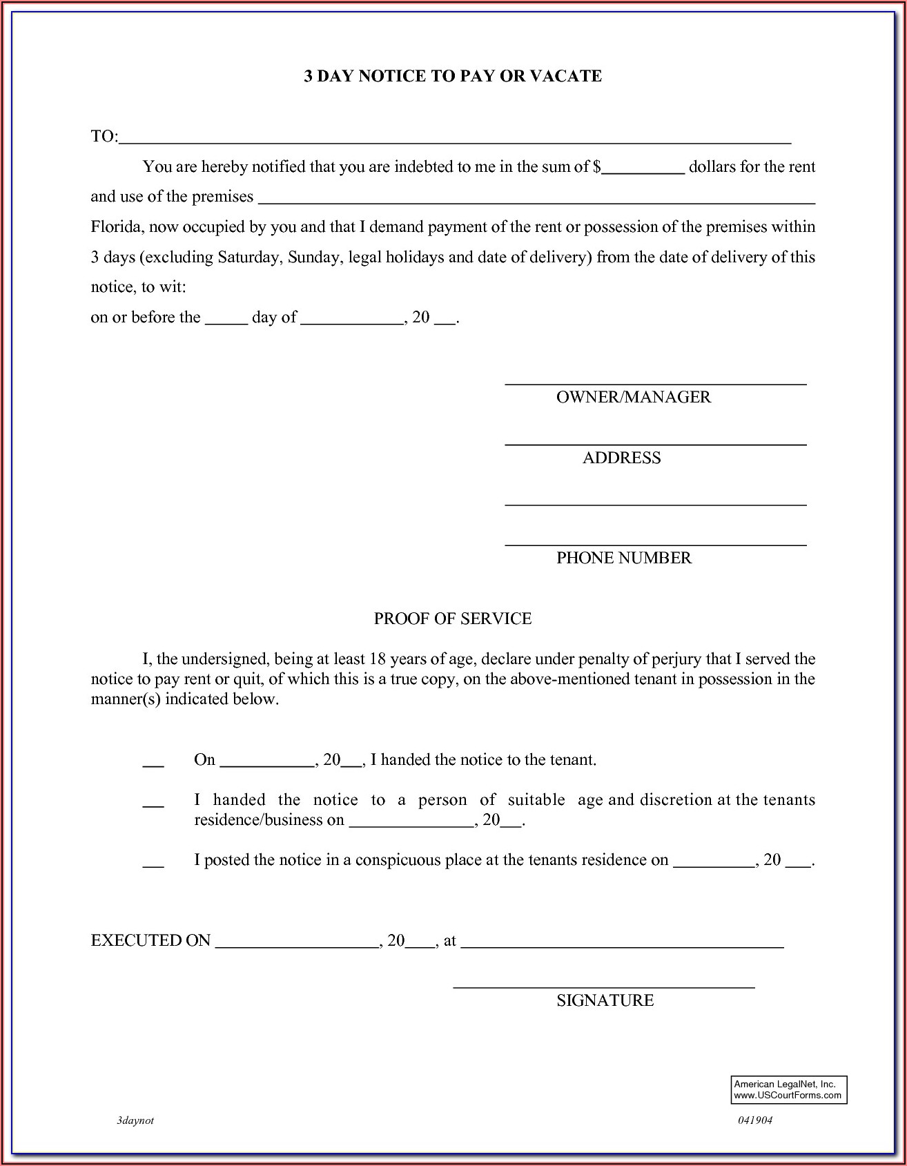Notice To Vacate Form Texas Pdf