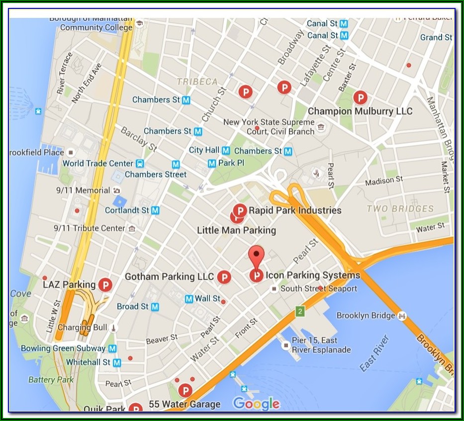 Nyc Parking Garages Map