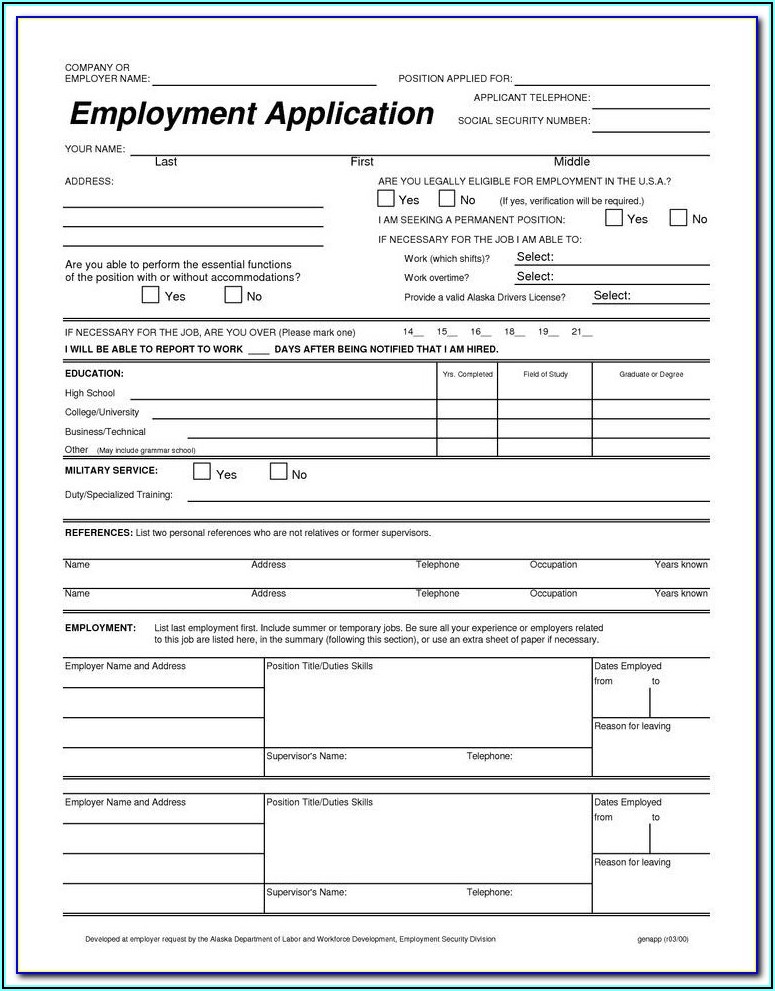 Panera Bread Job Application Form