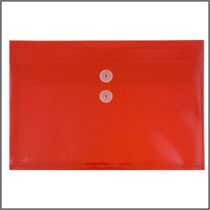 Plastic Envelopes With Button & String Closure