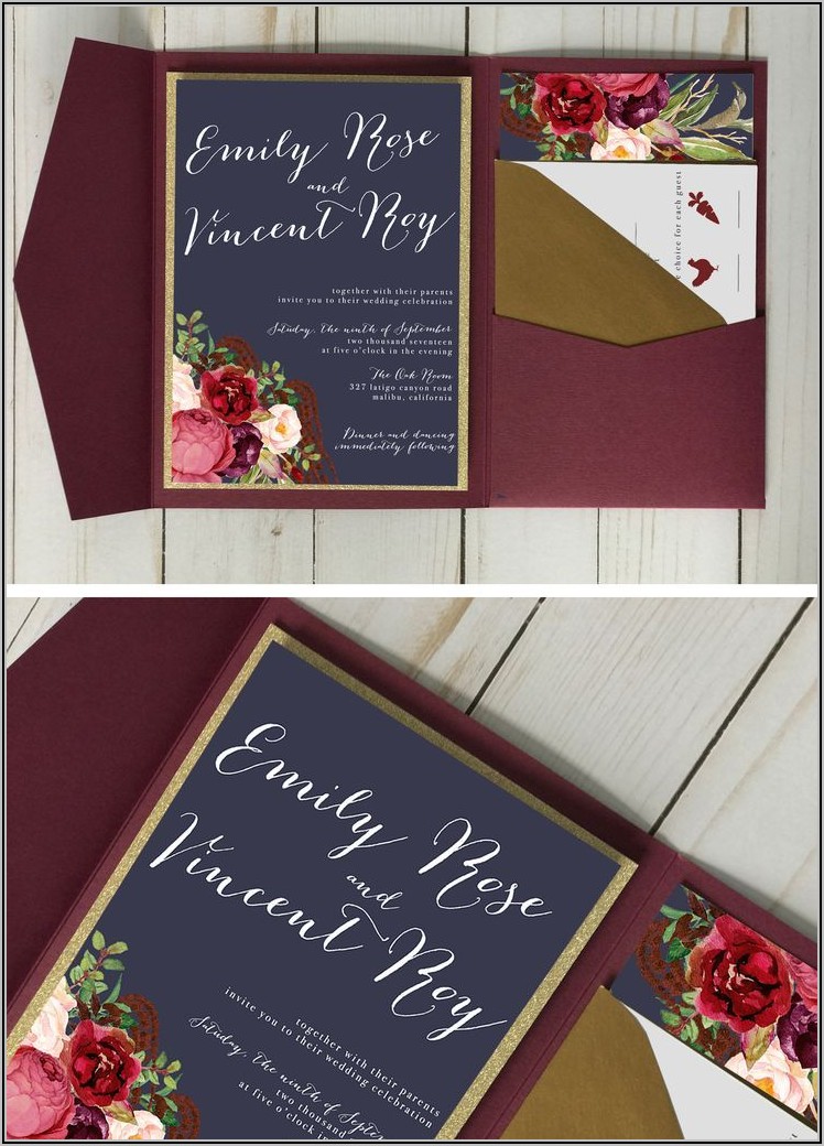 Pocket Envelopes For Wedding Invitations