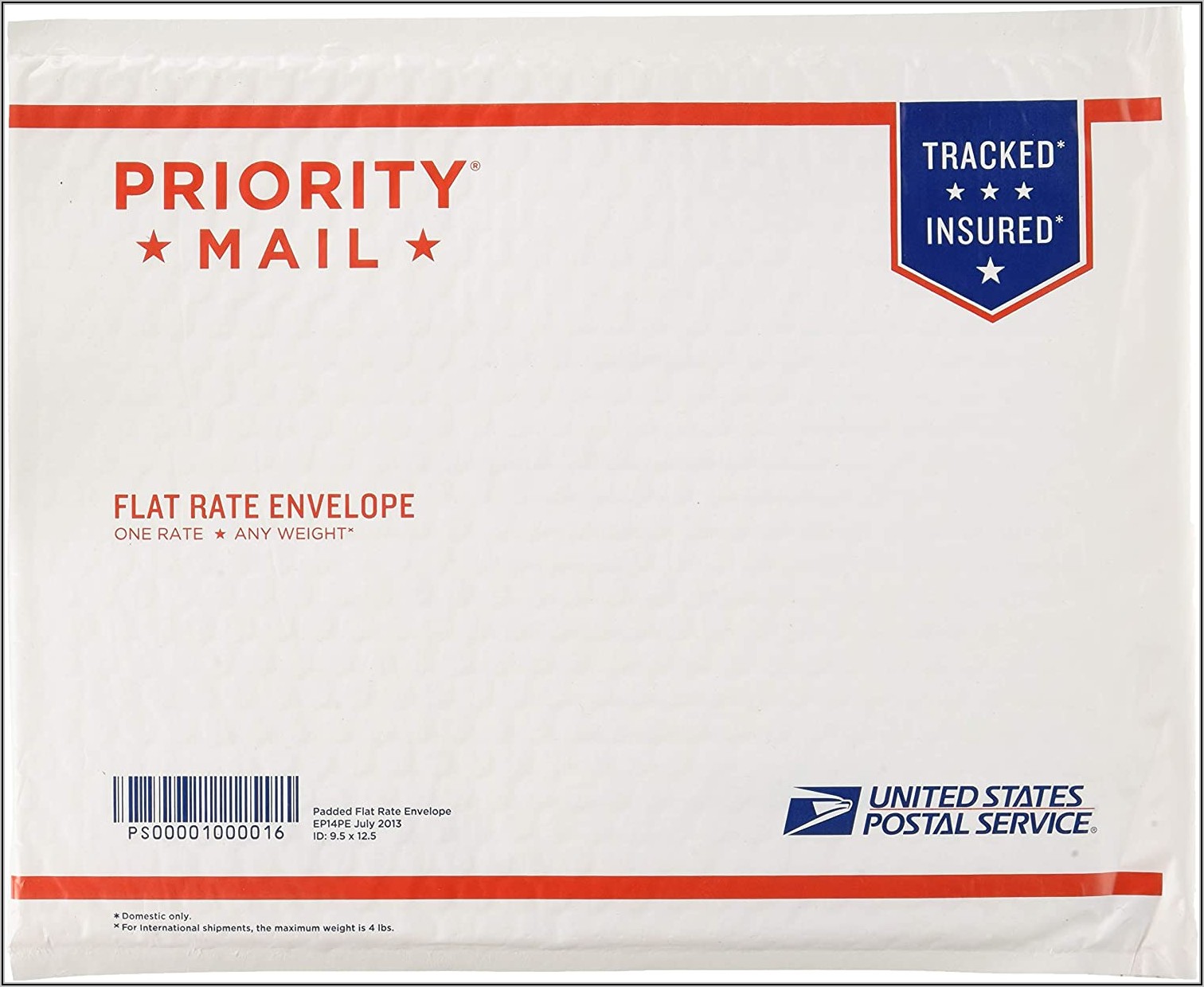 Postage Prepaid Usps Priority Mail Flat Rate Envelope