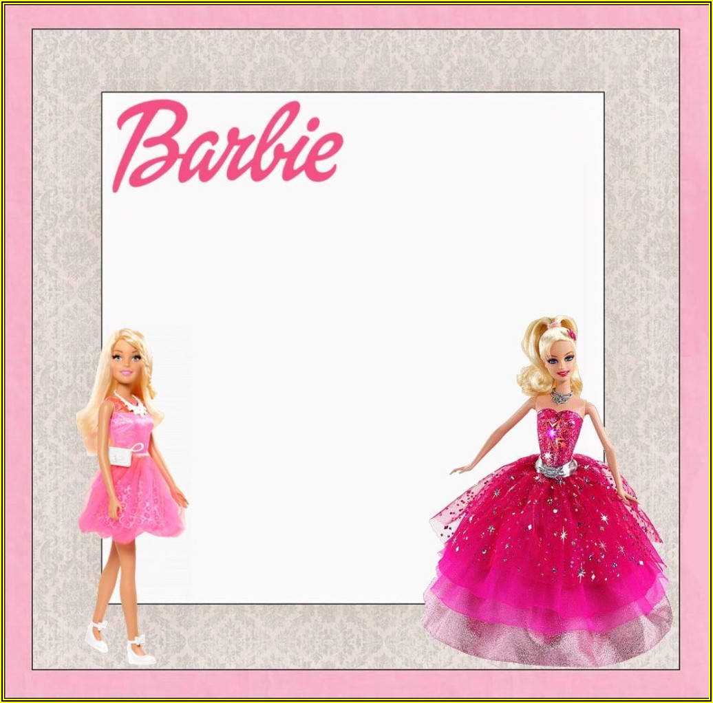 Printable Barbie Invitation Template