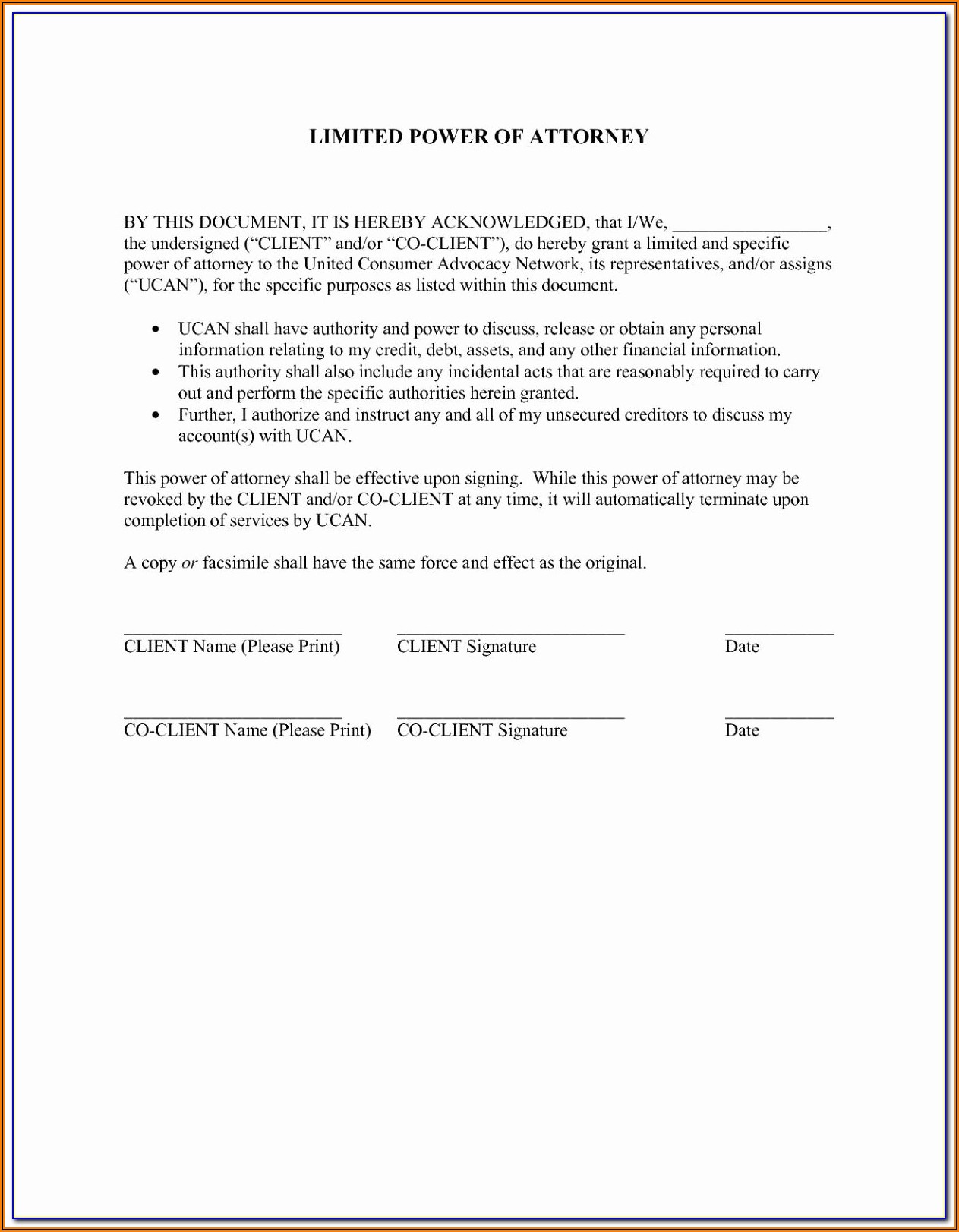 Printable Nys Power Of Attorney Form