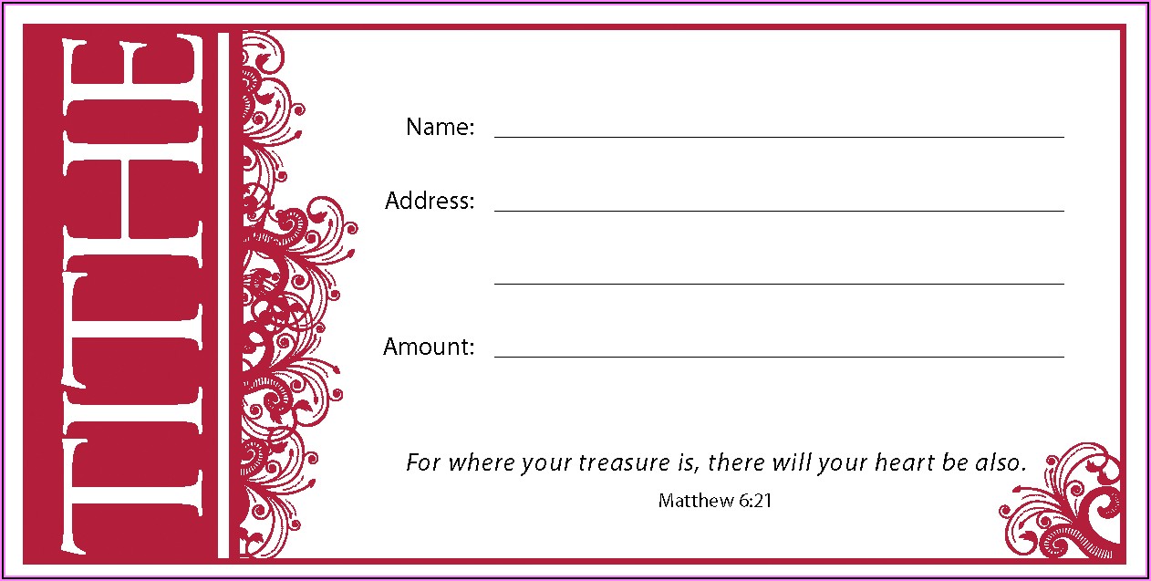 Sda Tithe And Offering Envelope