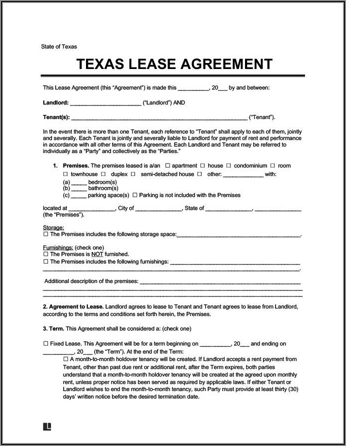 Short Term Rental Agreement Form Free