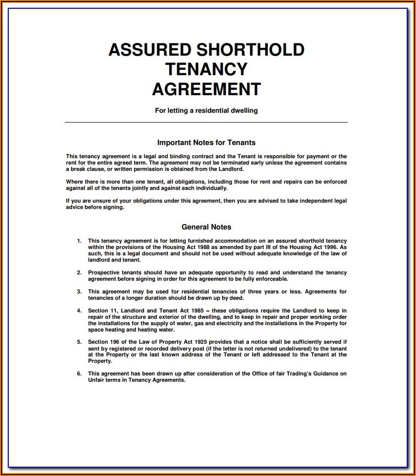 Short Term Rental Agreement Template Nz