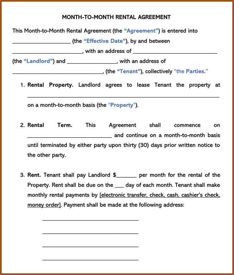 Short Term Tenancy Agreement Form
