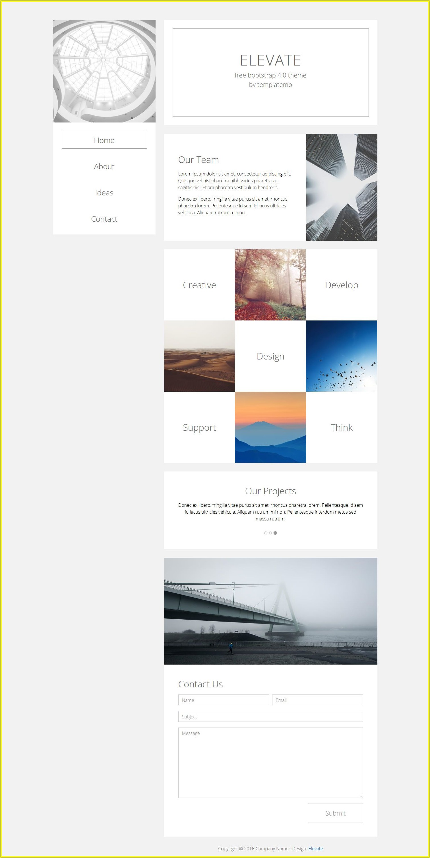 Simple Html And Css Website Template