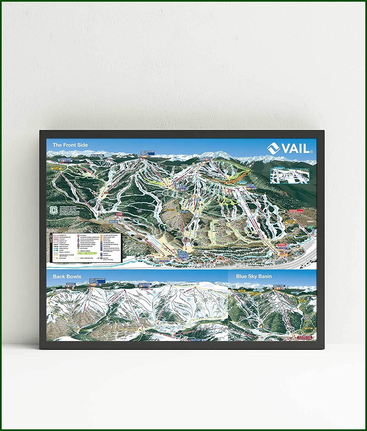 Ski Resort Map Posters