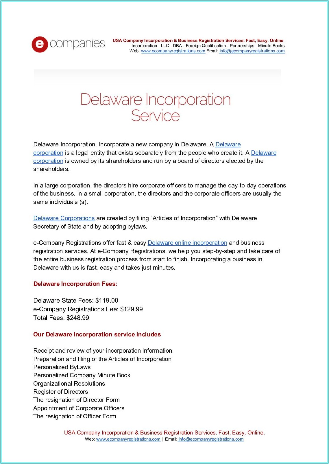 Steps For Forming A Delaware Corporation