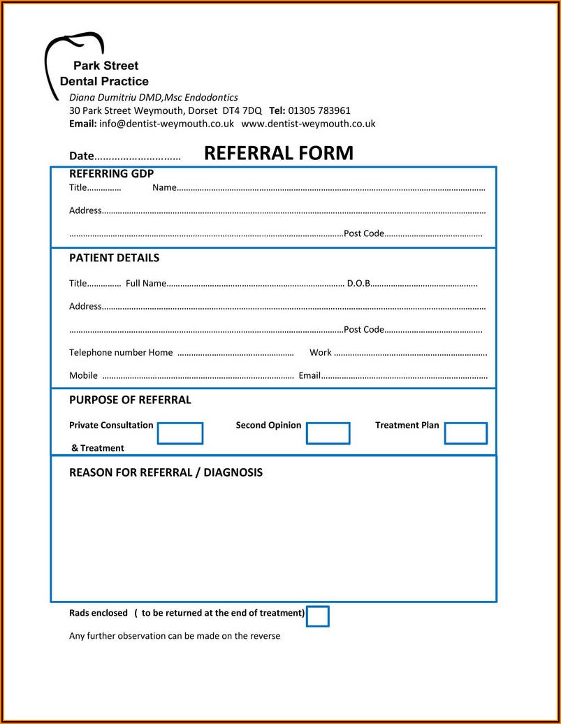 Tooth Extraction Consent Form Uk