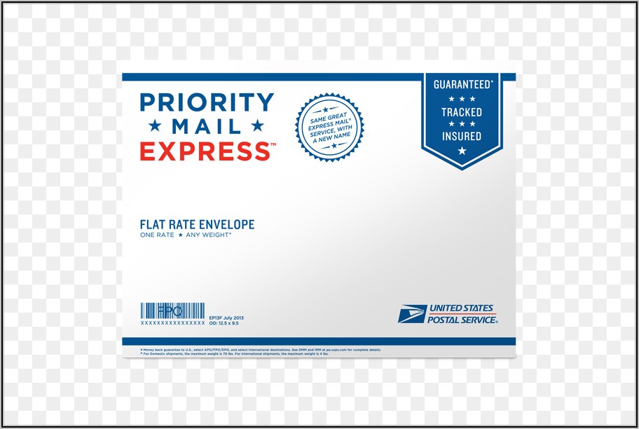 Usps Express Mail Flat Rate Envelope Postage