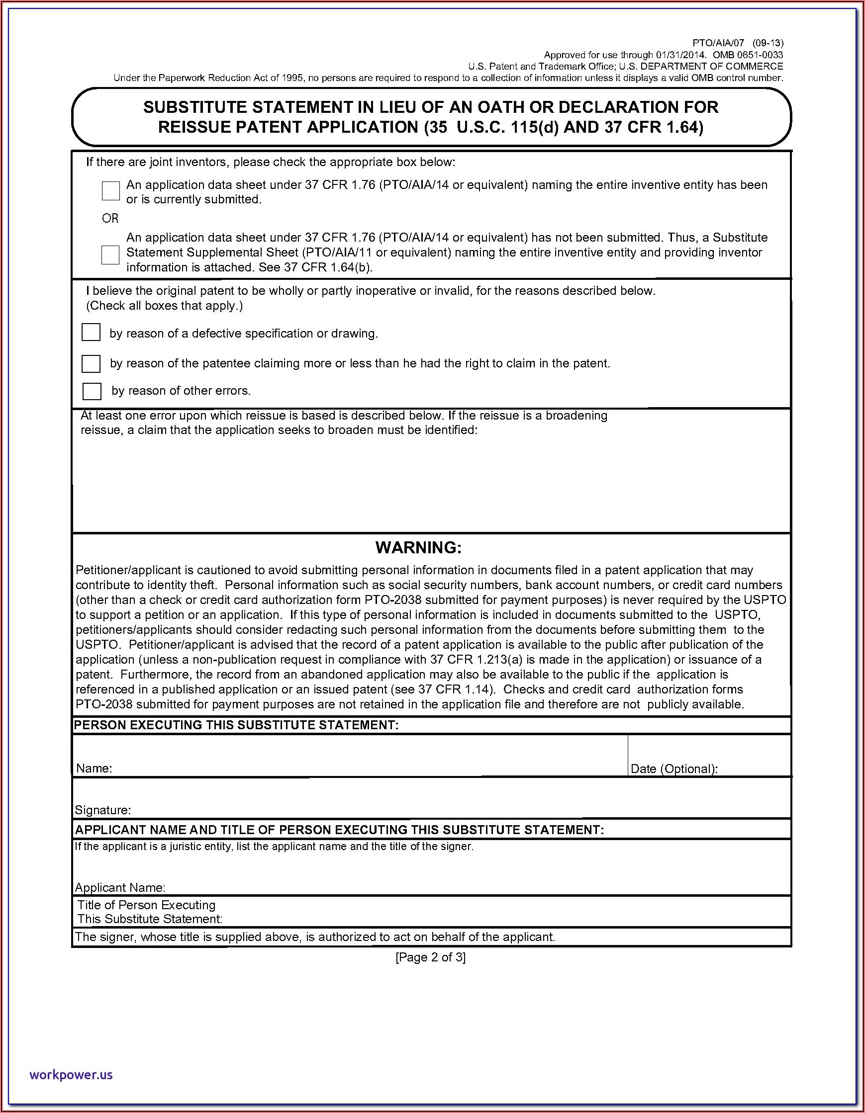 Uspto Provisional Patent Application Form