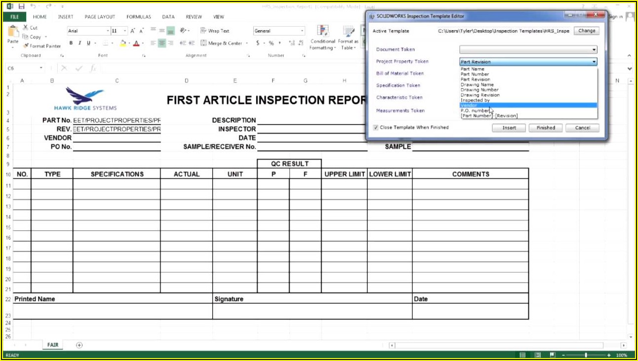 Vehicle Inspection Report Format In Excel