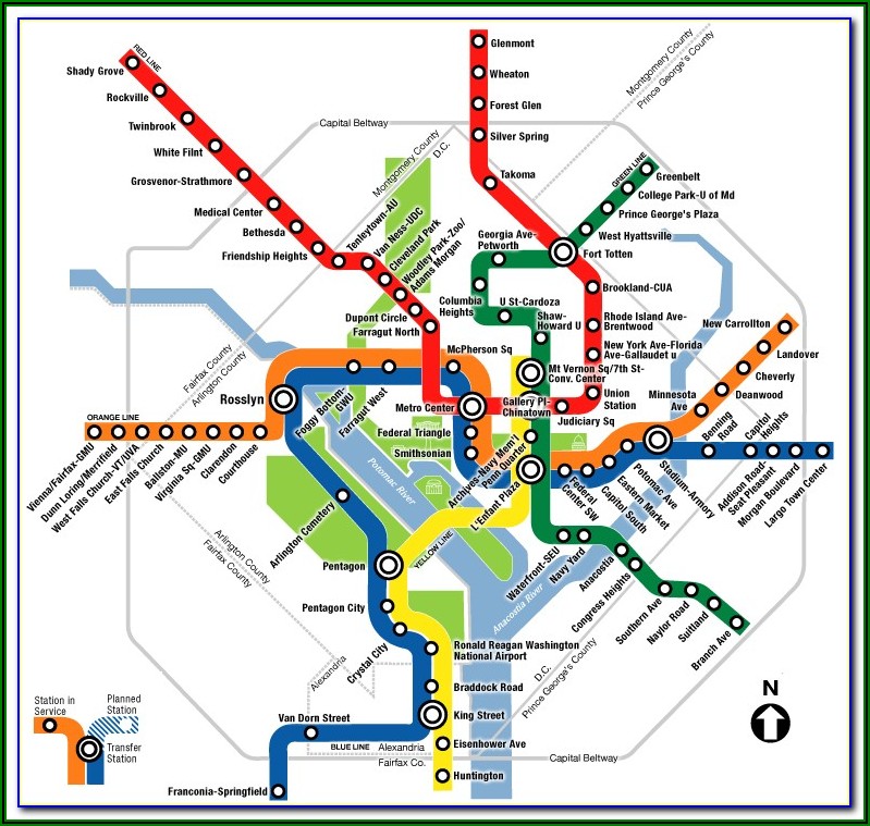 Washington Dc Metro Map And Fares
