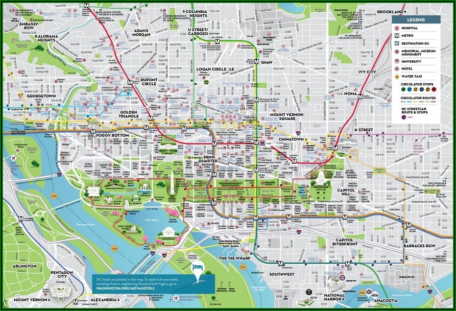 Washington Dc Metro Map With Hotels