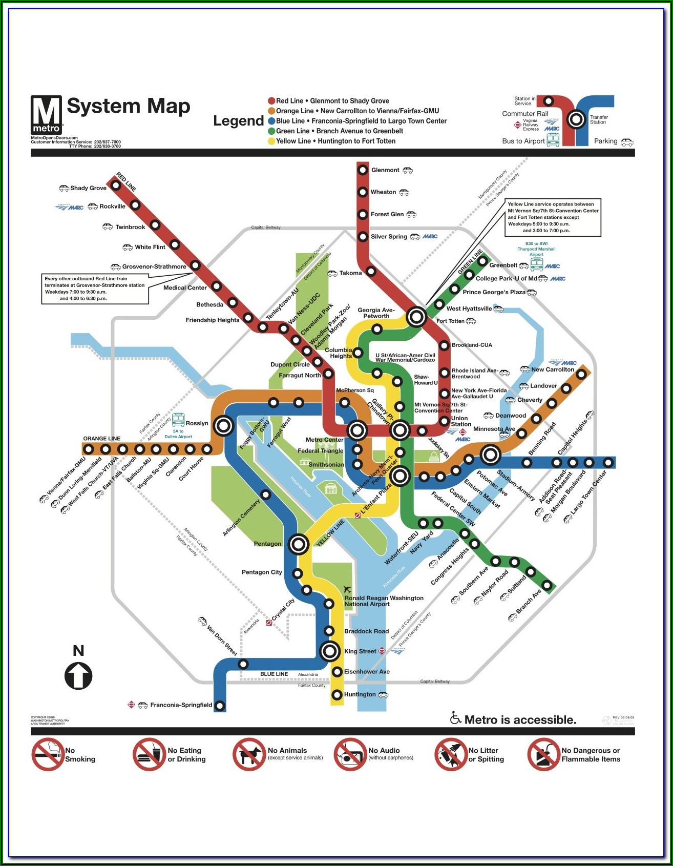 Washington Dc Metro Map With Streets Pdf