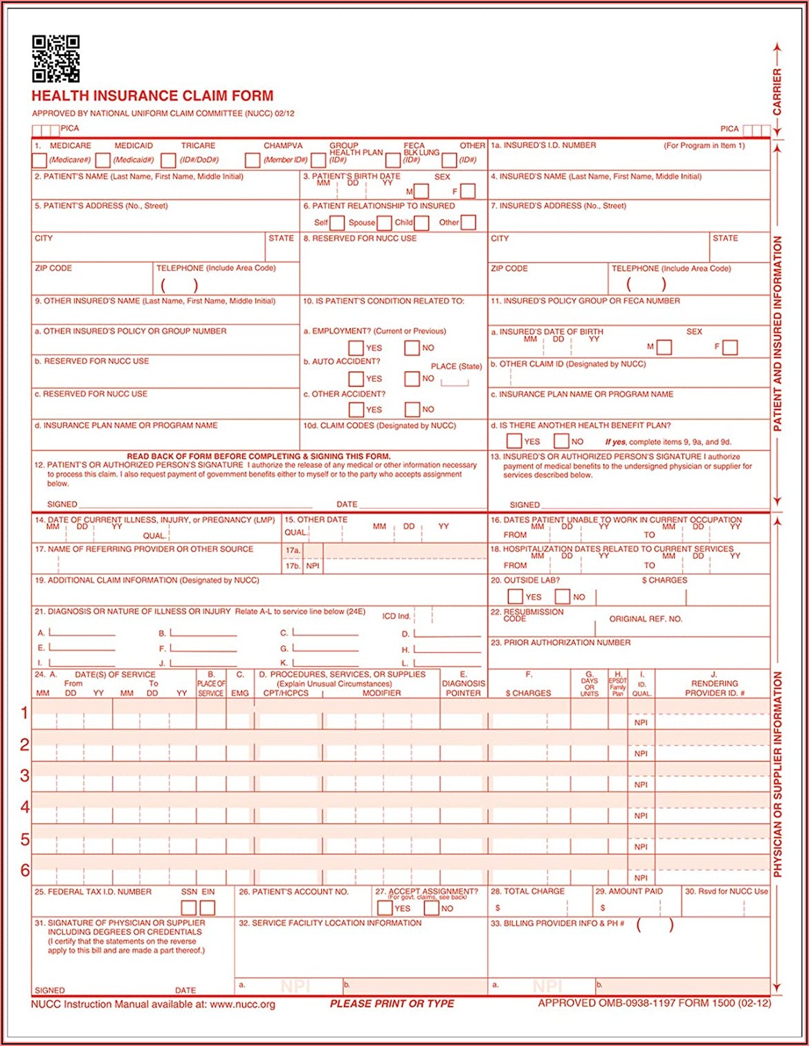 Where To Order Hcfa 1500 Forms