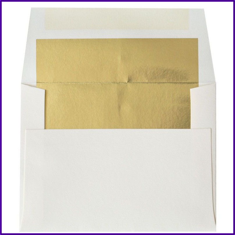 White Envelopes With Gold Lining