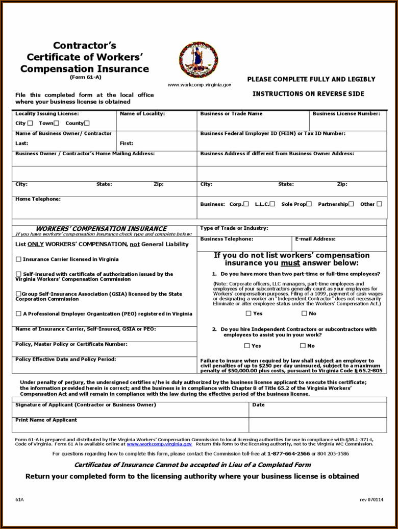 Workers Compensation Forms