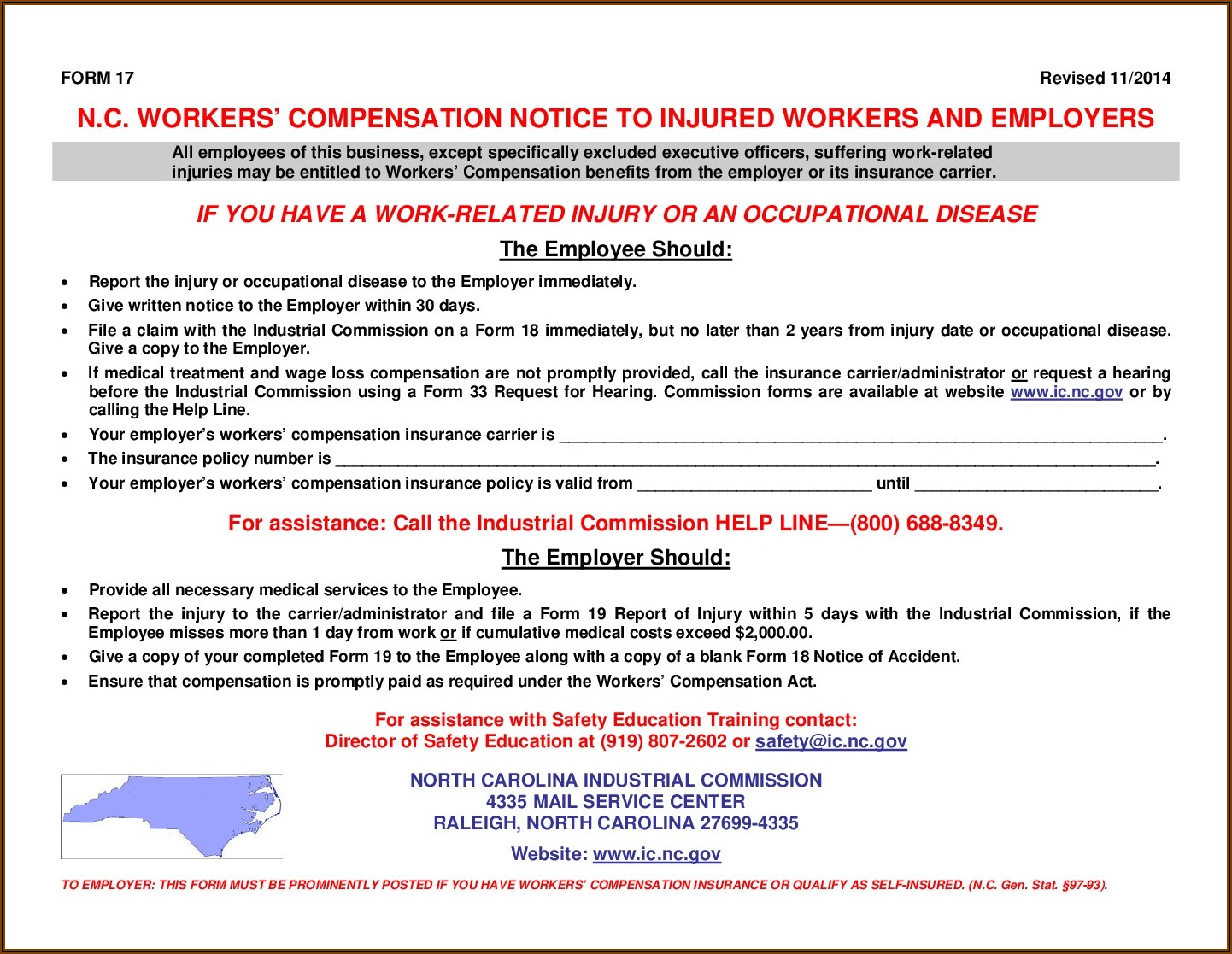 Workmen's Compensation Forms 2021