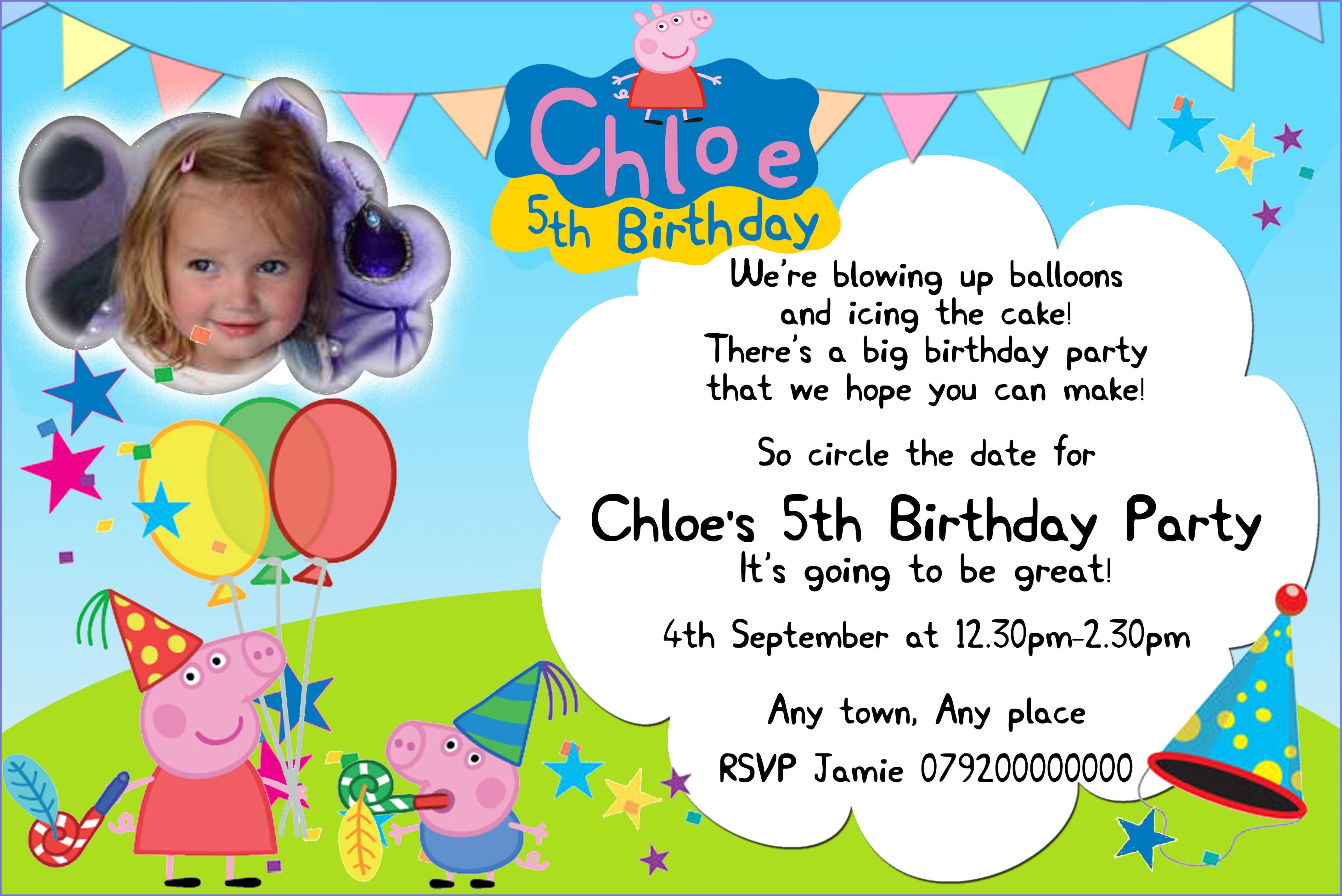 3rd Birthday Invitation Message Sample